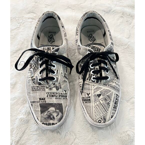 VANS Harry Potter Daily Prophet Newspaper Sneakers Mens Size 10, Womens Sz 11.5 - Picture 7 of 11